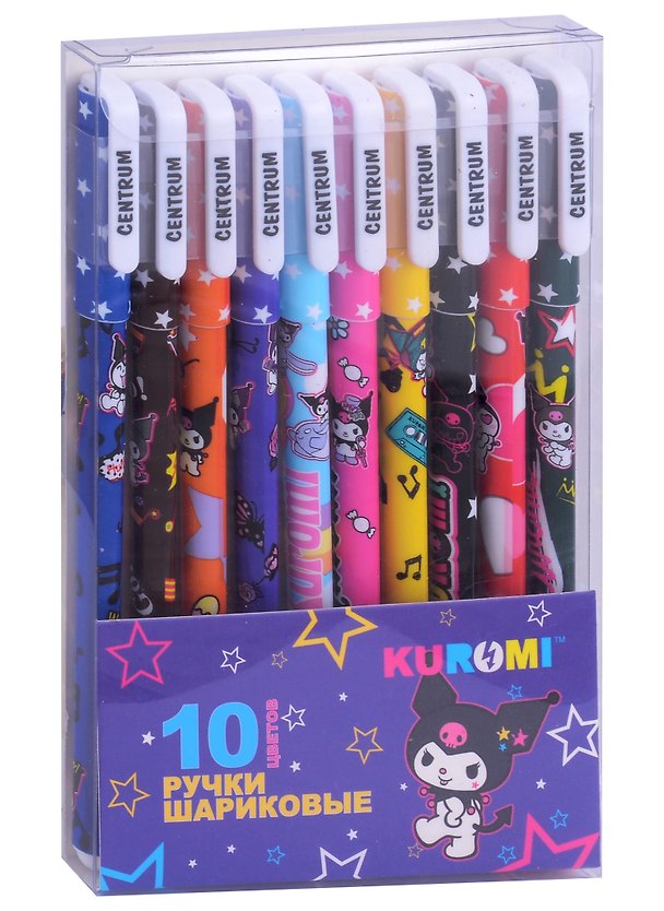 Набор шариковых ручек 10 цветов 0,7 мм, Kuromi, Centrum 2985109 — 1