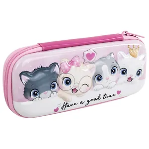 Пенал 3D "Cats", откидная планка,  22 х 10 х 5 см