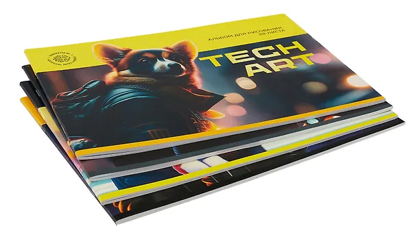 Альбом для рисования «TechArt» BG А4, 24 листа, скрепка, в ассортименте 3030045 — 6
