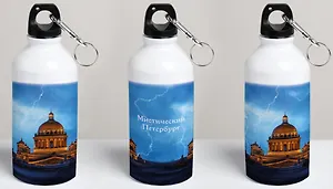 Бутылка с карабином Мистический Петербург Исаакиевский собор (металл) (500мл)