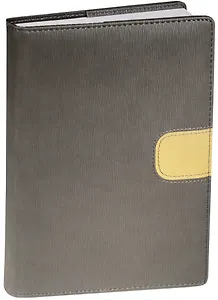 Ежедневник недат. А5 160л "Brussel" серый, иск.кожа, тв.переплет, поролон, застежка, In Folio