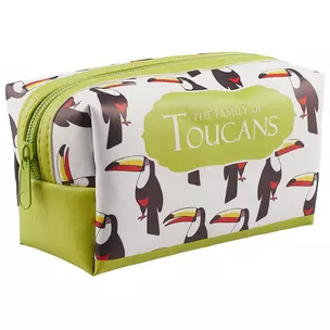 Косметичка на молнии Toucans (Туканы) (16х8) (ПВХ бокс) — 2606295 — 1