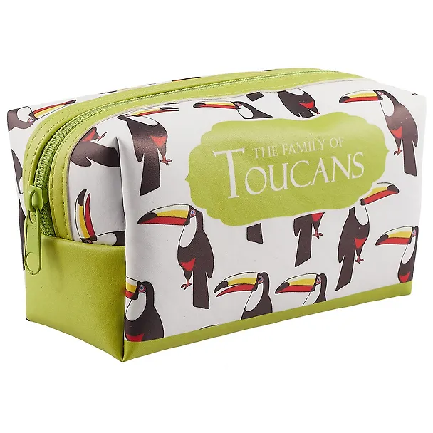 Косметичка на молнии Toucans (Туканы) (16х8) (ПВХ бокс) 2606295 — 1