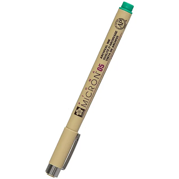 Капиллярная ручка «Pigma Micron», Sakura, 0.45 мм, зелёная 249879 — 1