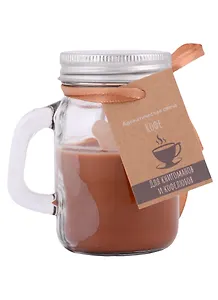 Свеча ароматическая в стеклянной баночке с ручкой Для книгоманов и кофелюбов (кофе)