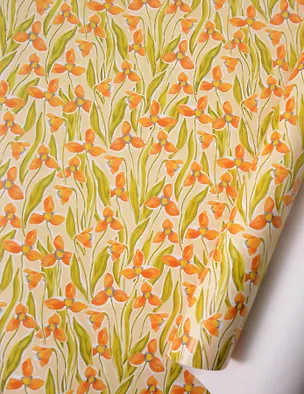 Бумага упаковочная 70*100см "Трилистники" глянц., инд.уп. 3139990