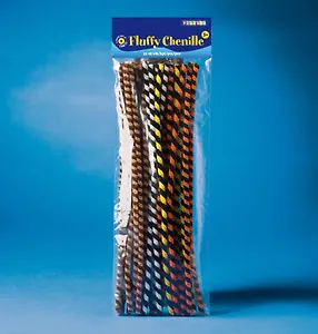 Пушистый шениль (полоска животные) (25шт) (2470063) (упаковка) (3+)