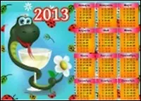 Календарь-магнит Змея праздничная (10х15) (1088) 2336232 — 1