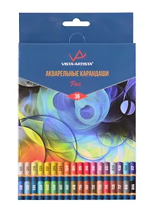 Карандаши акварельные "VISTA-ARTISTA" 36цв  Fine набор, к/к, ВКФ