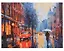 Алмазная мозаика (классическая) с подрамником, с полным заполнением "Дождливый город", 30 х 40 см — 3021537 — 3