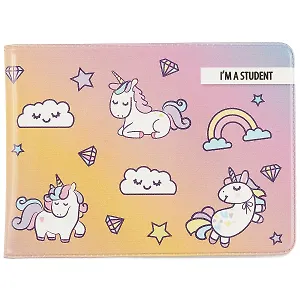 Обложка для студенческого Единороги и облачка (СБ2019-048)