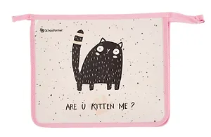 Папка для тетрадей А5 "КОТ-ВОРЧУН" 235*190*50, пластик, молния сверху