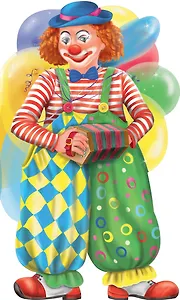 Смешной клоун: книжка-вырубка