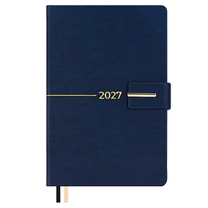 Ежедневник дат. 2027г. А5 176л "Шевиот" синий, кожзам, тв.переплет, тисн.фольгой, офсет, справ.мат-лы, ляссе, магнитный клапан, инд.уп 3174906