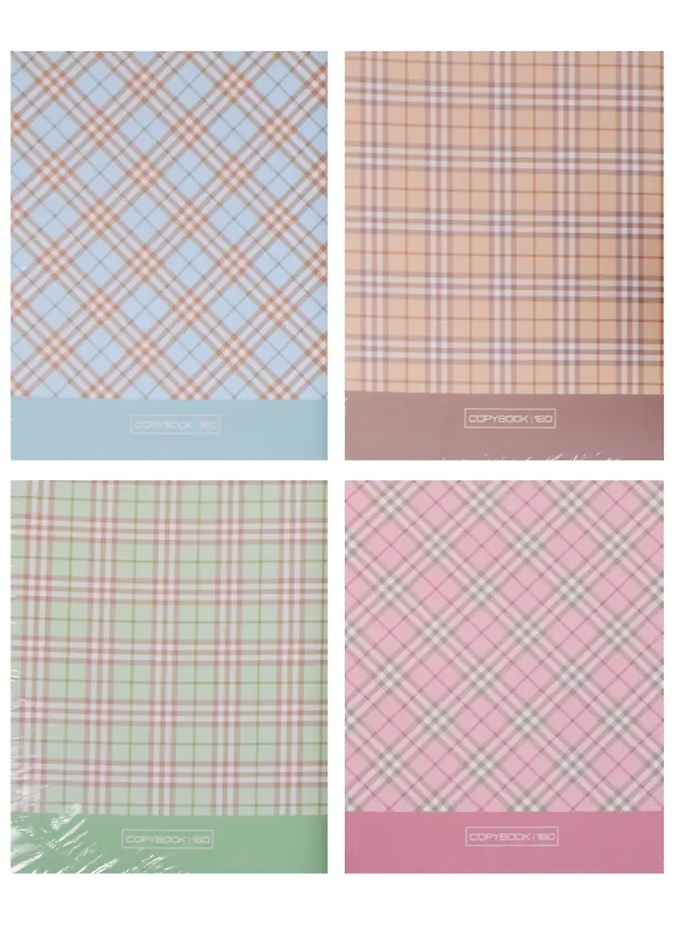 Тетрадь 160 листов клетка "Scottish tartan" на кольцах, сменный блок 243985 — 1