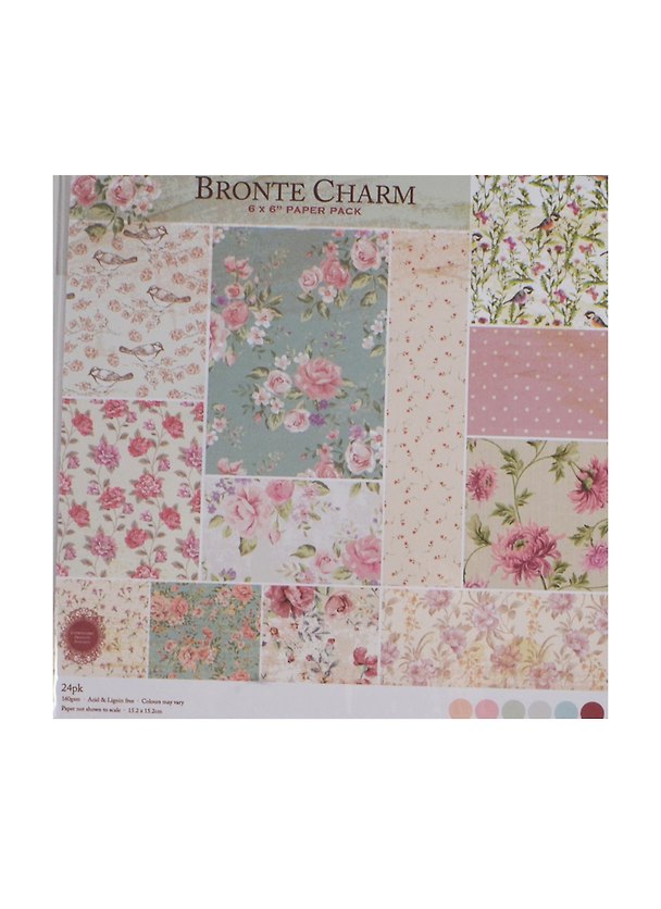 Бумага для скрапбукинга «Bronte Charm», 24 листа, 15,2х15,2 см 2475905 — 1
