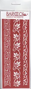 Трафарет Barocci универсальный Бордюр виноградная лоза 8,5х23см ТУ-02