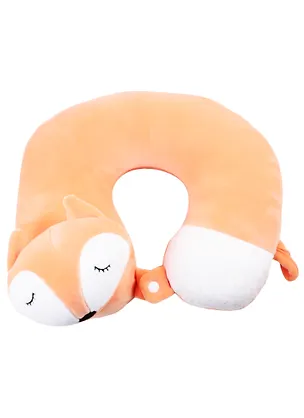 Подголовник с кнопкой Спящая лиса (текстиль) (30х30см) 2818440