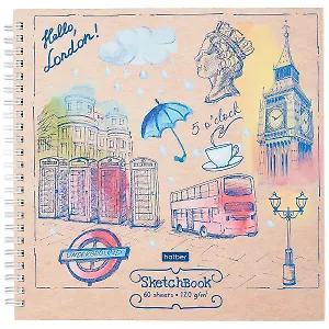 Скетчбук «Hello, England», 60 листов, 21 х 21 см