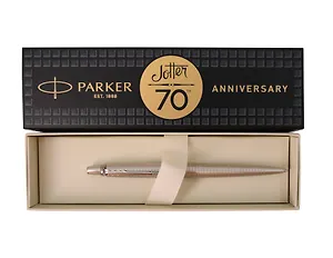 Ручка шариковая "Jotter 70th Stainless Steel CT" синяя, Parker