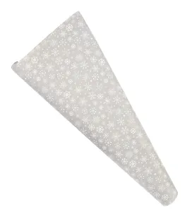 Бумага упаковочная 70*100см "Серебряные звезды" НГ инд.уп.