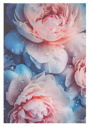 Ежедневник недатированный А5- 128 листов, "Пионы", ламинация Soft Touch 3055903