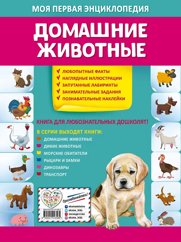 Книга Домашние животные. Моя первая энциклопедия с наклейками (Ольга Подорожная) — 2