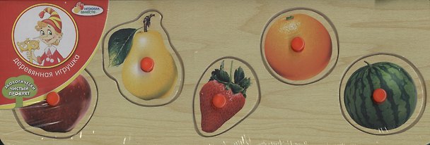 Рамка-вкладыш деревян. Фрукты (1113FR) (156005) (29х10) (Играем вместе) 2365747 — 1
