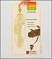 Закладка для книг из сверхтонкой стали. Цвет золото (BM-19) (Мир Бижу)