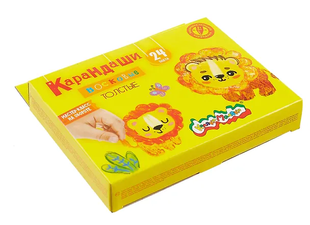 Карандаши восковые 24цв "Каляка-Маляка" утолщенные, круглые 3044943 — 3