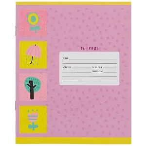 Тетрадь в линейку Unnika, "Яркие картинки", 18 листов, в ассортименте