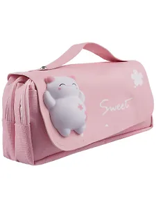 Пенал-сумка на молнии "Sweet" с ручкой, 2 отделения, розовый, Yoi