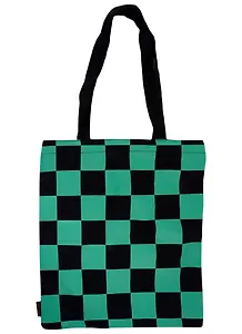 Сумка-шоппер Аниме Паттерн зеленый (цветная) (текстиль) (40х32)