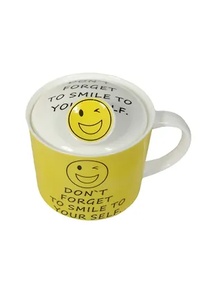 Кружка c крышкой Smile 350мл в подар.упаковке (201-111) 2500240