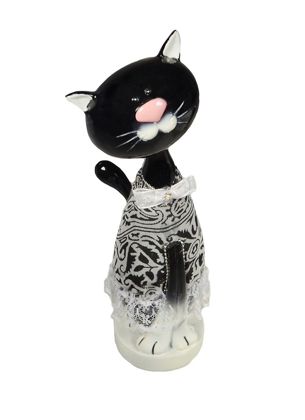 Фигурка Кошка в кружеве черная (174-334) (19см) 2486103 — 1