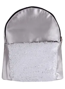 Рюкзак "Пайетки. Серебро/белый"