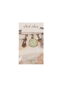 Кулоны в асс.2 Часы круглые белые (QA 754) (14021293) (упаковка)