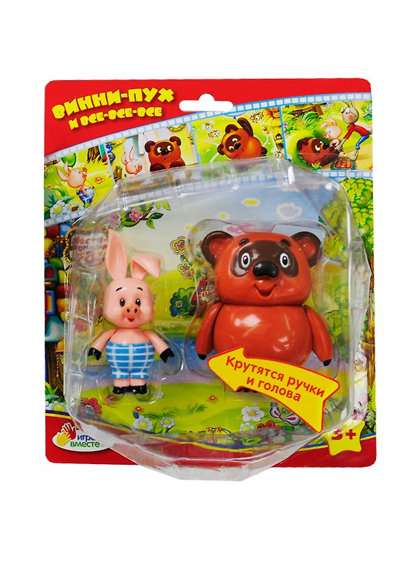 ИГРАЕМ ВМЕСТЕ Набор "Винни Пух и Пятачок" 2 фигурки в блистере F-03-R 2404414 — 1