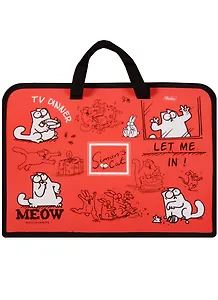 Папка для тетрадей А4 на молнии с трех сторон "Кот Саймона" с ручкой