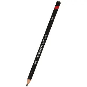 Карандаш угольный, кругл.8мм, грифель 4мм, водорастворимый, светлый, DERWENT