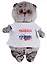Мягкая игрушка Басик в футболке с принтом Россия (19 см) (Ks19-099) — 2654042 — 1