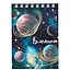 Блокнот А7 40л кл. "КОСМОС" гребень, выб.УФ-лак с глиттером, белый офсет 60г/м2 — 261179 — 1