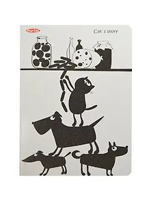 Тетрадь в клетку Marker Arte, Cat story, А4, 60 листов, в ассортименте