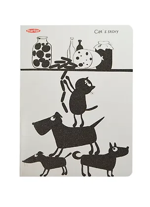 Тетрадь в клетку Marker Arte, Cat story, А4, 60 листов, в ассортименте 232237