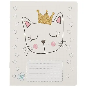 Тетрадь в линейку Academy Style, "Звери в коронах", 18 листов, в ассортименте