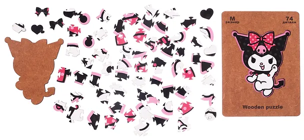 Пазл  фигурный 74 дет. Sanrio Hearts (8+) (дерев. коробка) 3114124 — 4