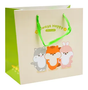 Пакет А4 28*28*12 "Always happy" дет.,бум.мат.ламинат 3040474