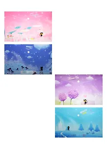 Папка-конверт А4 на кнопке "Кот", пластик 0,18мм, ассорти