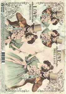 Декупажная карта переводная Первое свидание (D-061) (упаковка)