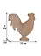 Заготовка деревянная петушок неокрашенный 9*10 см (14-00278-ZG14872-1) — 2524375 — 2